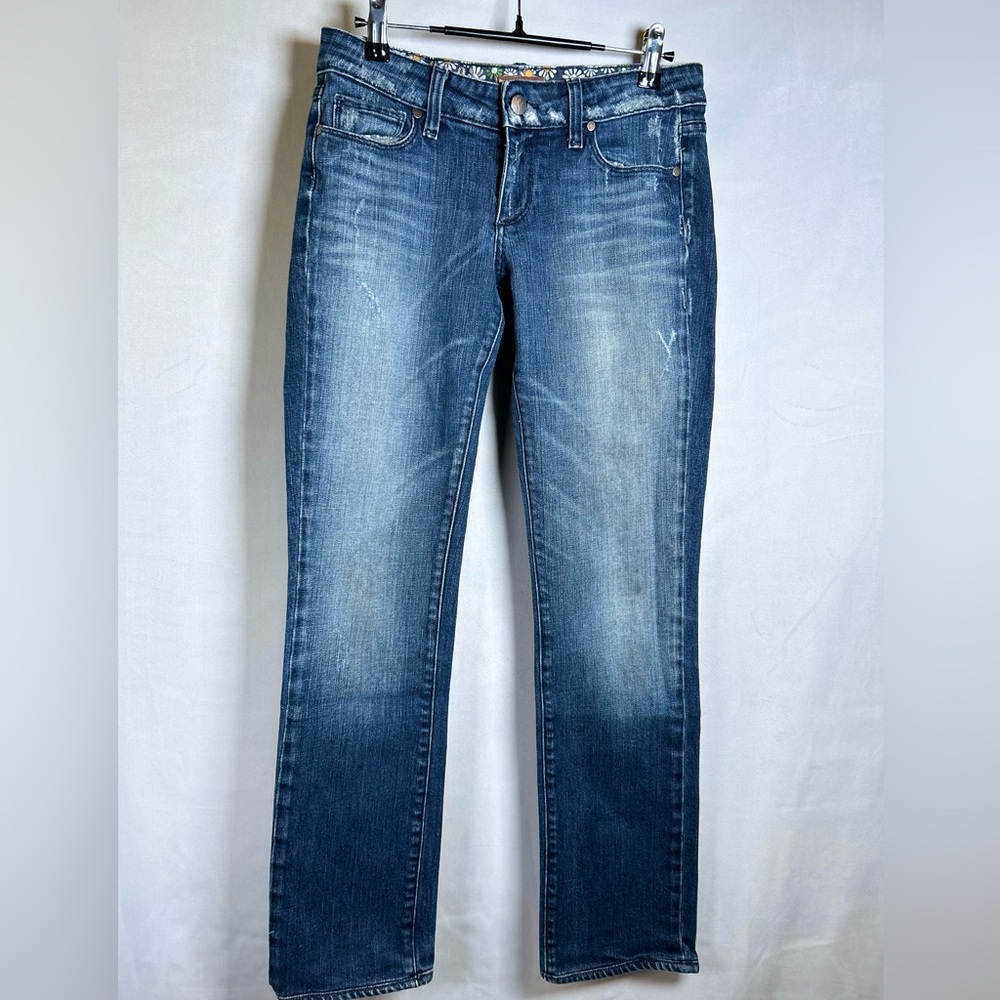 Paige Women’s Blue Heights Low Rise Skinny Leg Jeans. Size 27